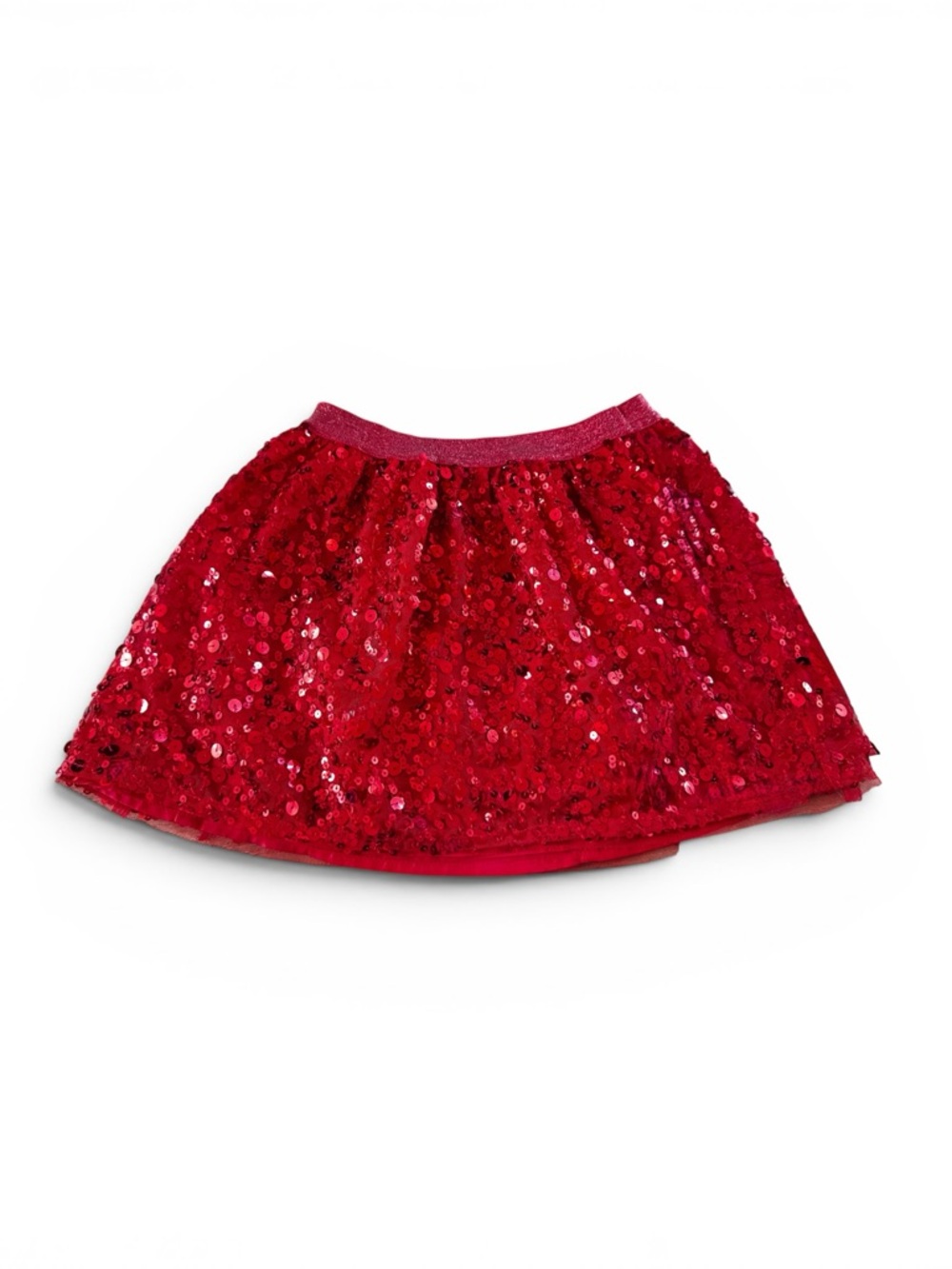 Cat & Jack red, sequined tutu-style skirt in size XS (4/5)